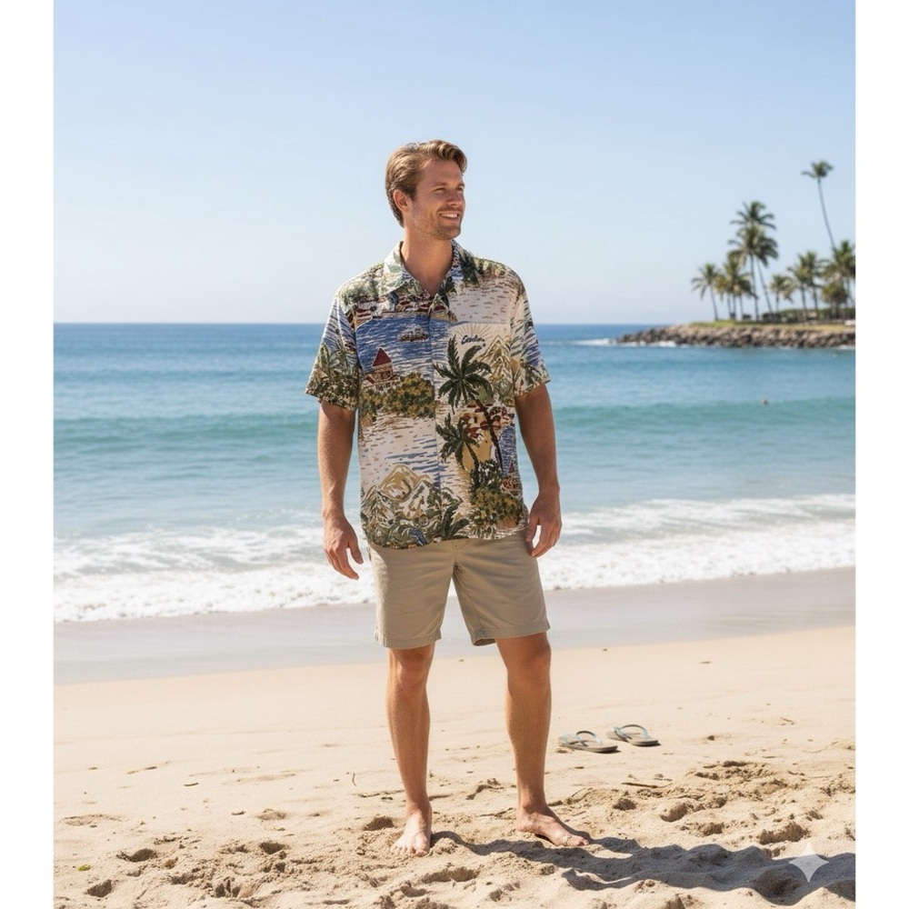 REYN SPOONER Avalon Tropical Button‎ Down Shirt